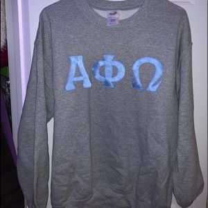 Alpha Phi Omega Gildan Sweatshirt Greek Letters